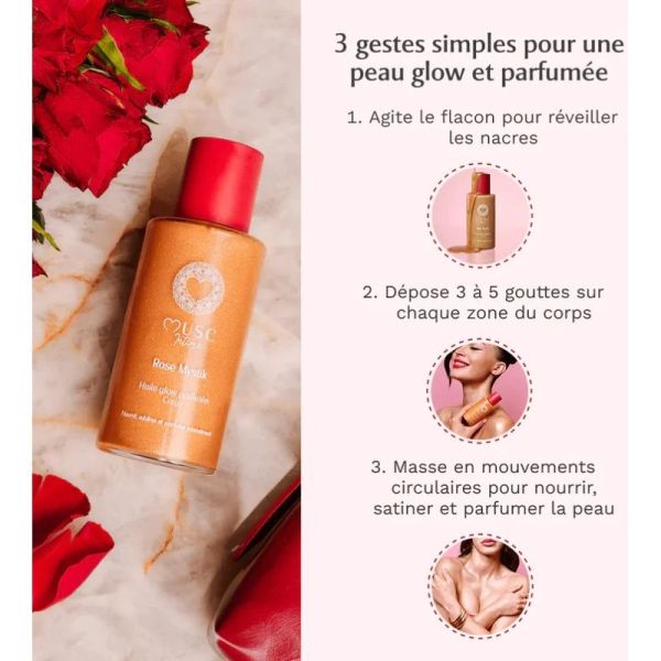 Huile Glow Pailletee - Rose Mystik - 100 ml