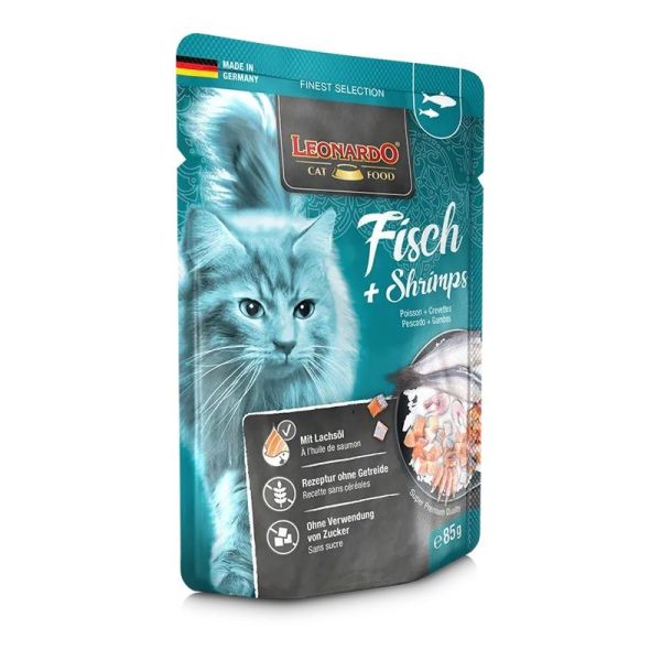 Leonardo Poisson + Crevettes - Chat adulte 1,36 kg