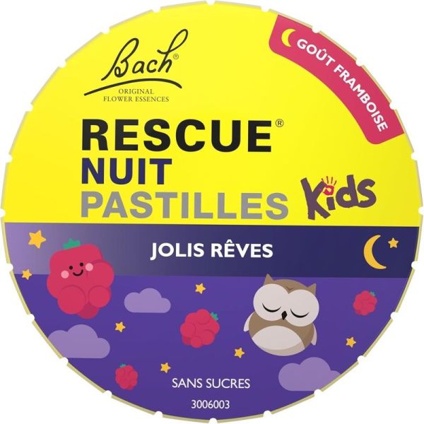 Fleur de Bach Pastilles - Nuit Kids Framboise - 50 g