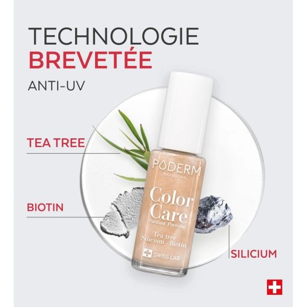 Poderm Color Care Vernis Soin n°217 Or Brillant - 8 ml