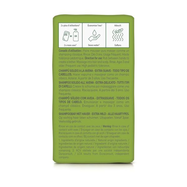 EXTRA-DOUX Shampoing solide à l'Avoine - 80 g