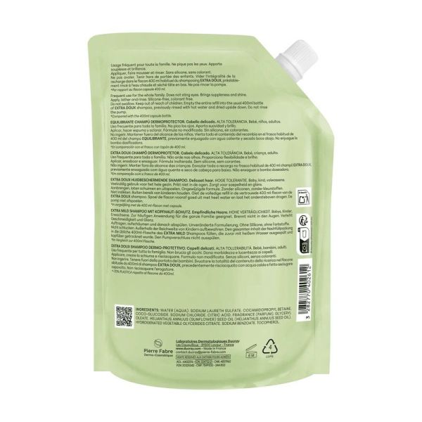 Extra-Doux Shampooing dermo-protecteur - Eco-recharge - 400 ml