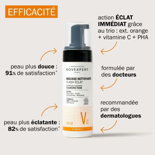 Mousse Nettoyante Flash Éclat - 150 ml