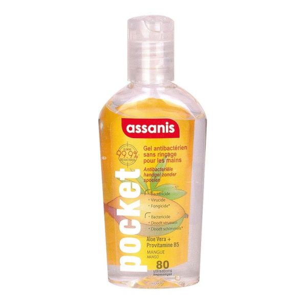 Assanis Pocket Gel A/Bact Mangue 80Ml