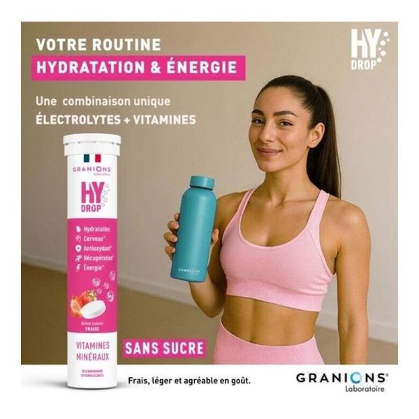 HYDROP Hydratation Électrolytes - 20 comprimés effervescents