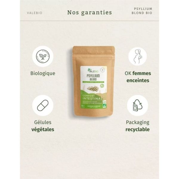 Psyllium Blond - Confort Intestinal - 90 gélules