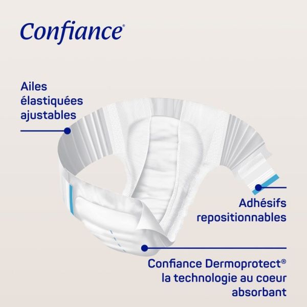 Confiance Elastic 10 Gouttes - Taille L, 14 changes complets