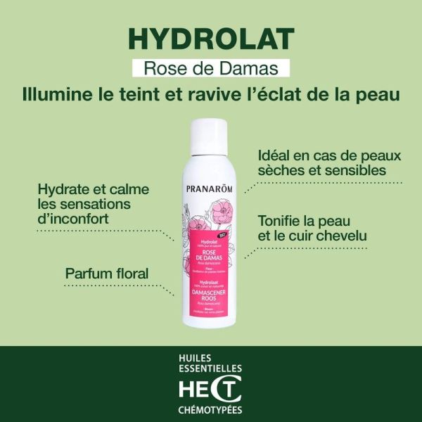 Hydrolat de Rose de Damas - Bio - 150 ml