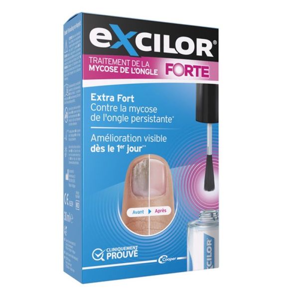 Solution filmogène Excilor Forte - 30 ml + coupe-ongles offert
