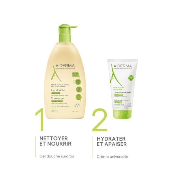 Gel douche surgras nourrissant Les Indispensables - 750 ml