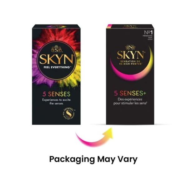 Préservatifs 5 senses+ Skyn - 5 préservatifs