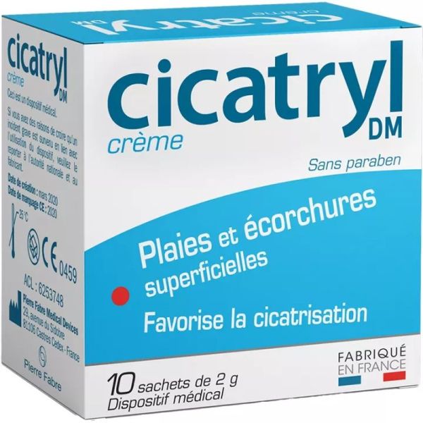 Crème plaies et écorchures superficielles - 10 sachets de 2 g