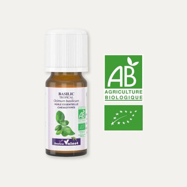 Huile essentielle de Basilic Tropical 100% BIO Label AB - 10 ml