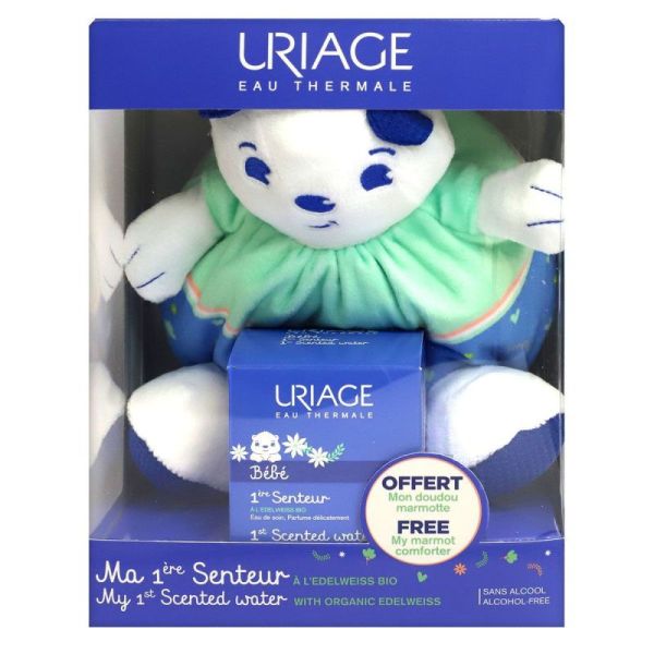 Uriage Coffret bébé ma 1ère senteur parfum Edelweiss bio 50ml + doudou