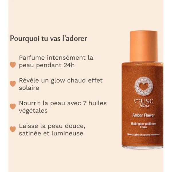 Huile Glow Pailletée - Amber Flower - 100 ml