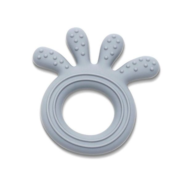 Hochet de dentition en silicone Octopus - Gris