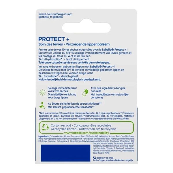Protect + stick lèvres SPF 15 - 2 x 4,8 g