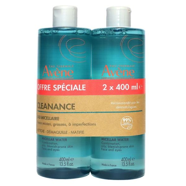 Avene Cleanance Eau Micellaire 2X400Ml