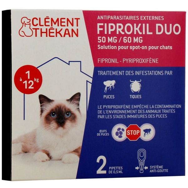 Fiprokil Duo Chat - 2 pipettes