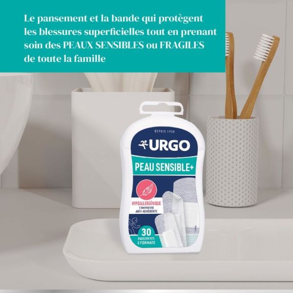 URGO Peau Sensible + Bande à découper 1 m x 6 cm