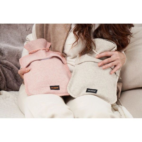 Bouillotte 2 L avec Housse Flanelle Beige - 1 bouillotte