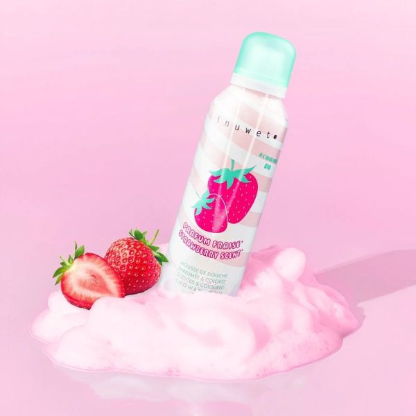 Coffret mousse de douche et accessoires fun bath box - Fraise