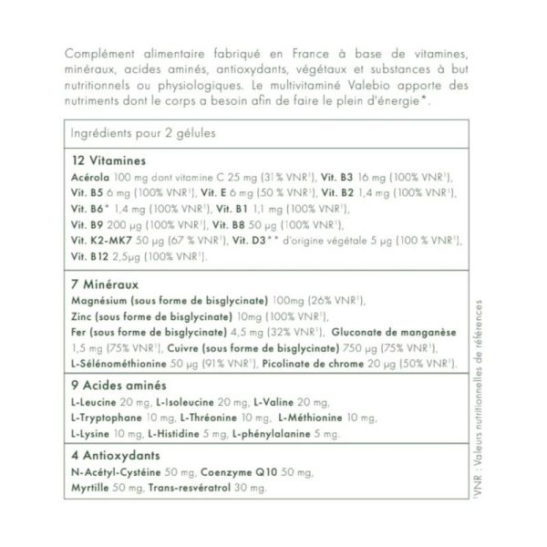 Multivitamine Energie et Immunite - 40 gelules