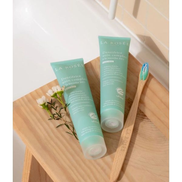 Kit Dentifrice Soin Complet et Brosse à dents - Menthe BIO - 2 x 75 ml