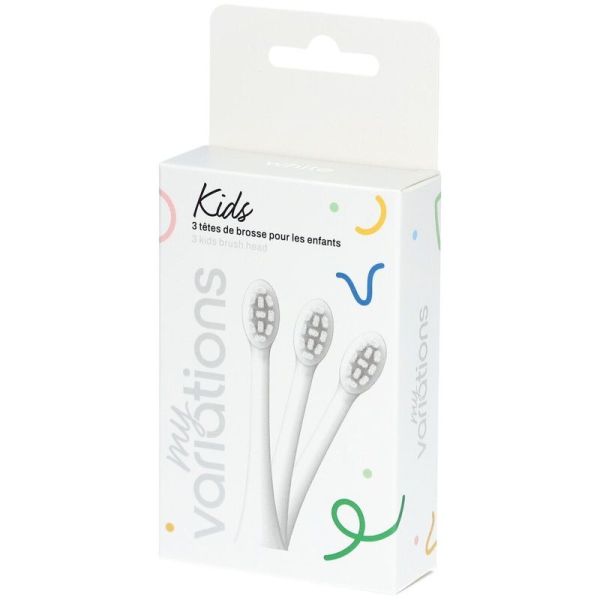 Pack 3 Têtes de Brosse - Enfant - White