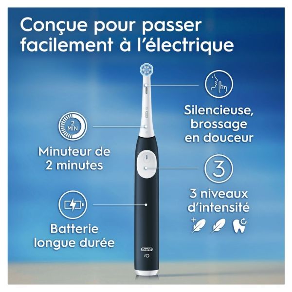 iO 2 Brosse à dents électrique - Lot de 2 (Noire et Rose)