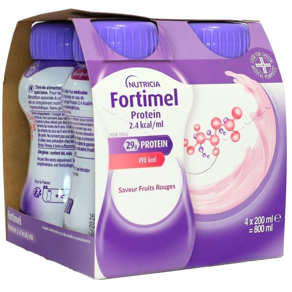 Fortimel Protein 29g arôme fruits rouges 4x200ml