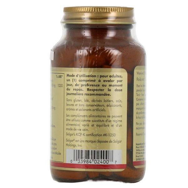 Vitamine C avec Rose Hips - 100 comprimés