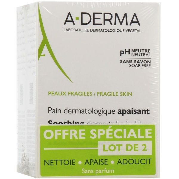 Pain Dermatologique Apaisant - 2 x 100 g