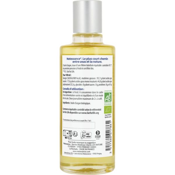 Natessance Huile Argan Bio Equit Fl100Ml