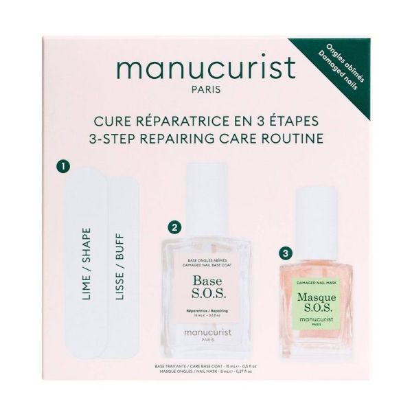Coffret Cure réparatrice en 3 étapes - Base 15 ml, Masque 8 ml