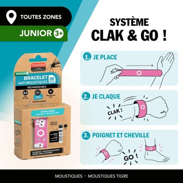Manouka Bracelet Anti-Moustiques Enfant - Licorne