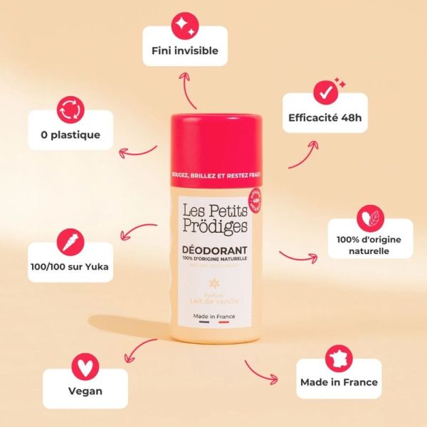 Déodorant Lait de Vanille 48h - 40 g