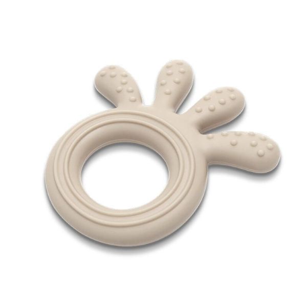 Hochet de dentition en silicone Octopus - Beige