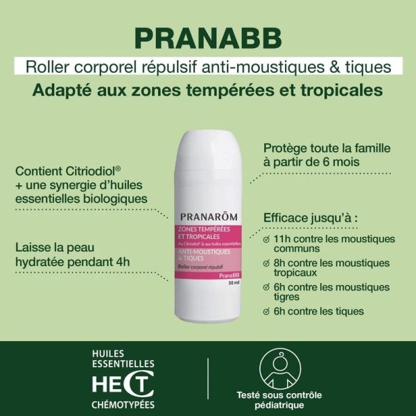 Roller anti-moustiques & tiques pour bébé - 30 mL