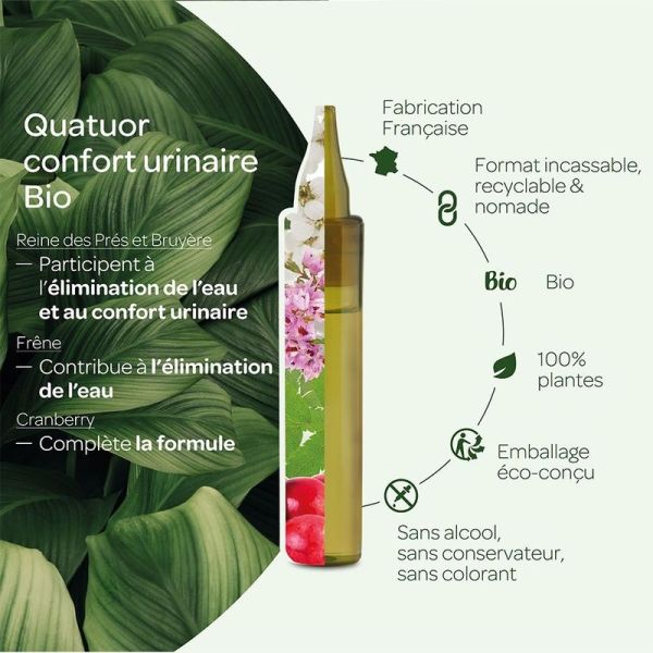Quatuor Confort Urinaire Bio - 20 unidoses de 15 ml