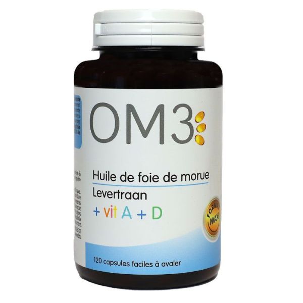 Om3 Huile Foie Morue Vit A/D Pot Caps120