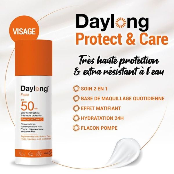 Fluide Solaire Régulateur Multi-Protection SPF50+ Protect & Care - 50 ml