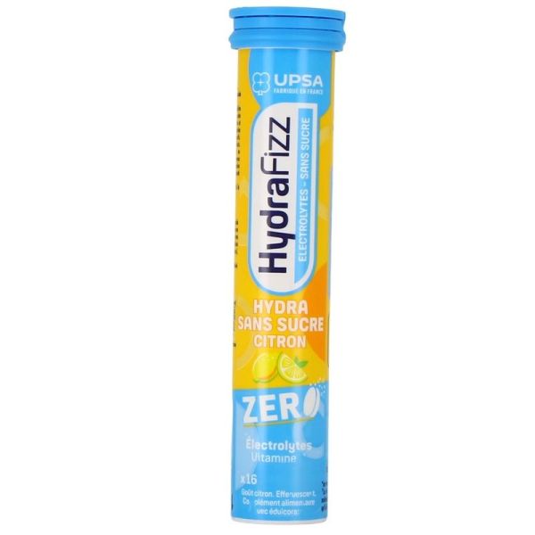 HydraFizz Hydra Sans Sucre - Citron - 16 comprimés effervescents