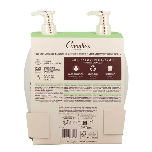 Soin Lavant Intime Hydratant Soins Naturels Intimes - 2 x 500 ml