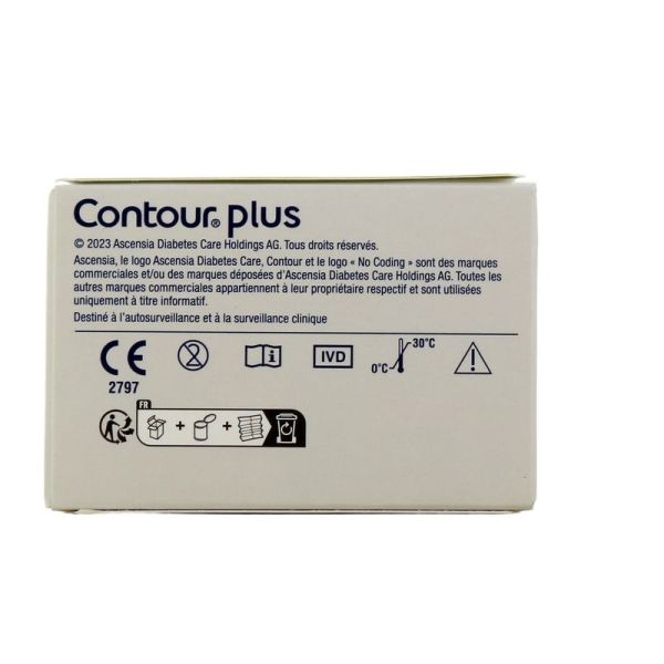 Contour Plus Bandelettes Réactives Glycémie - 100 bandelettes
