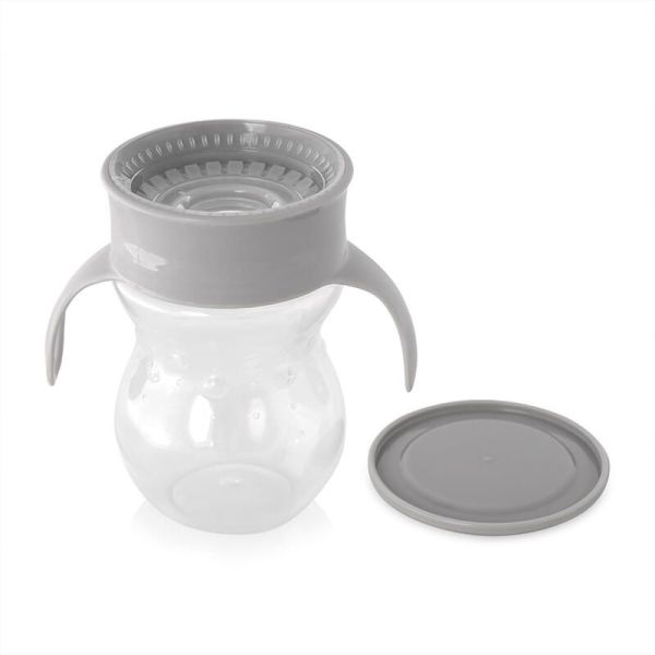Gobelet Anti-deversement 360 Degres - Gris - 1 unite