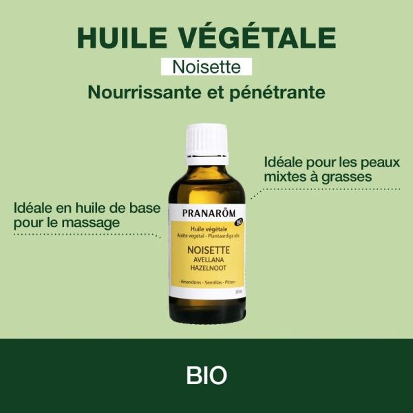 Huile Végétale de Noisette - Bio - 50 ml